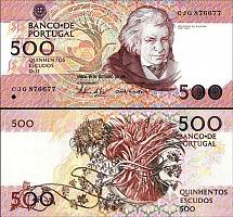 *500 Escudos Portugalsko 1987-94, P180 UNC - Kliknutím na obrázok zatvorte -